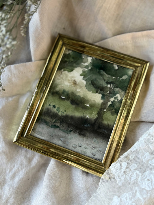 Water Colour Green Trees - Linda Titow