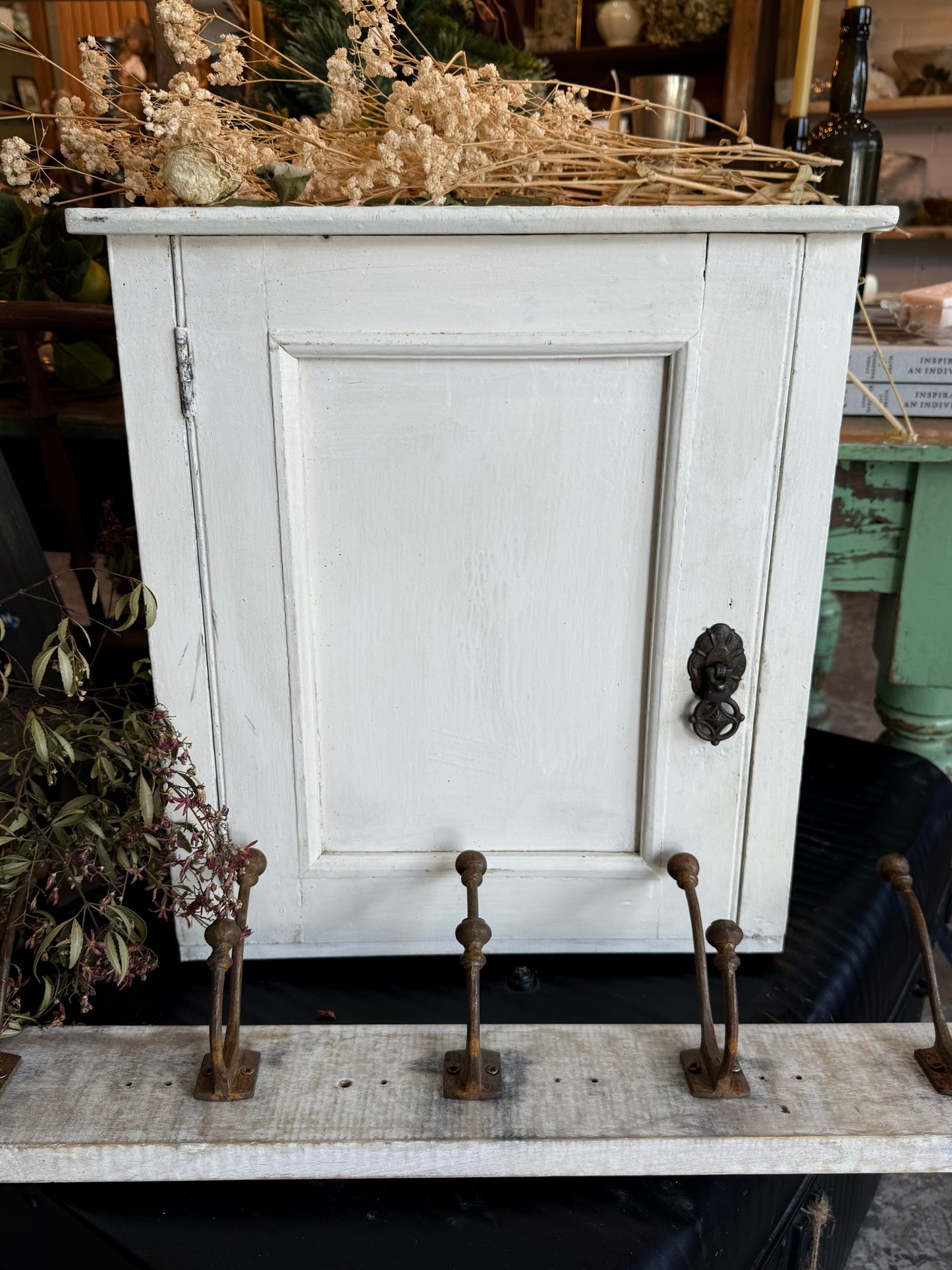 Antique White Wall Cabinet