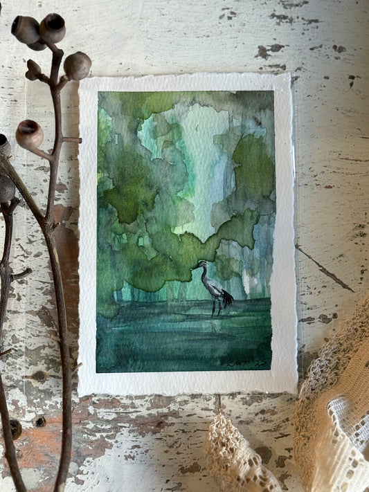 Water Colour; Waterbird - unframed - Linda Titow