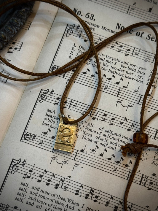 Art Jewellery - Brass Letter-type Pendant - s