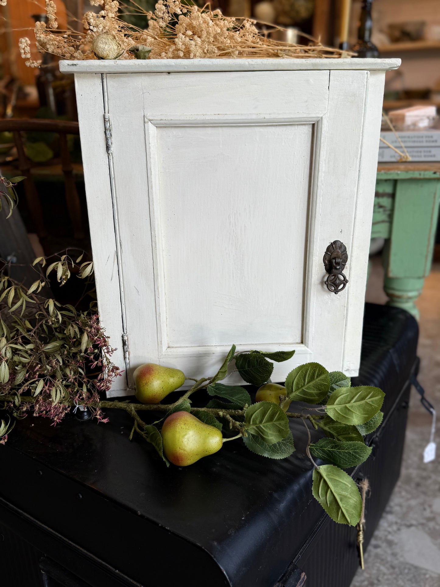 Antique White Wall Cabinet
