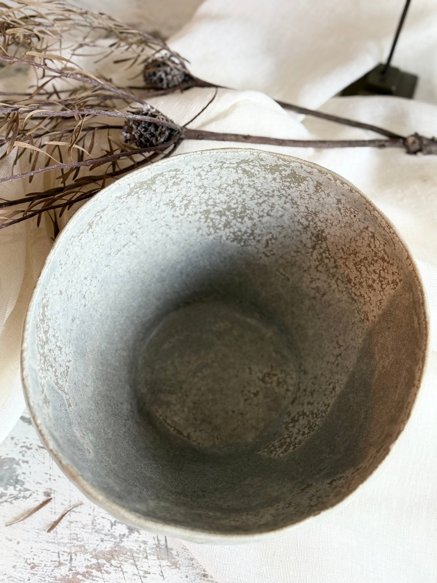 Linda Titow Art Bowl - Landscape Birds in Country