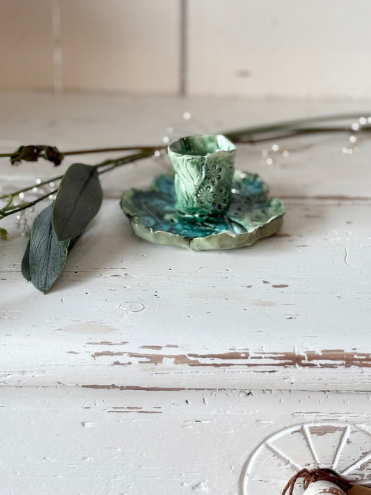 Ceramic Art Candle Holder 3 - Linda Titow