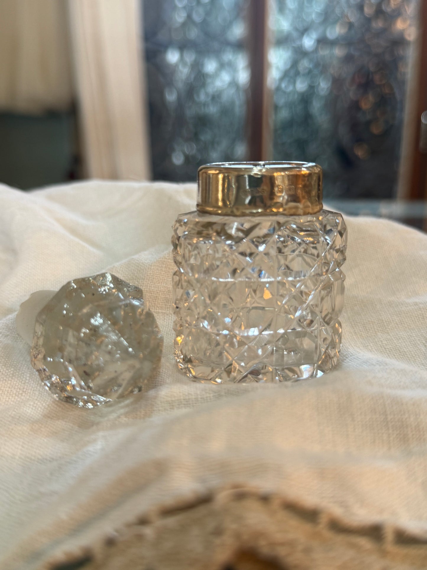 Antique Silver & Glass Perfume Bottle