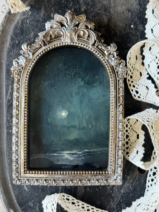 "The Sea and the Moon” series II - #2 mini arch seascape by Fonda Shae
