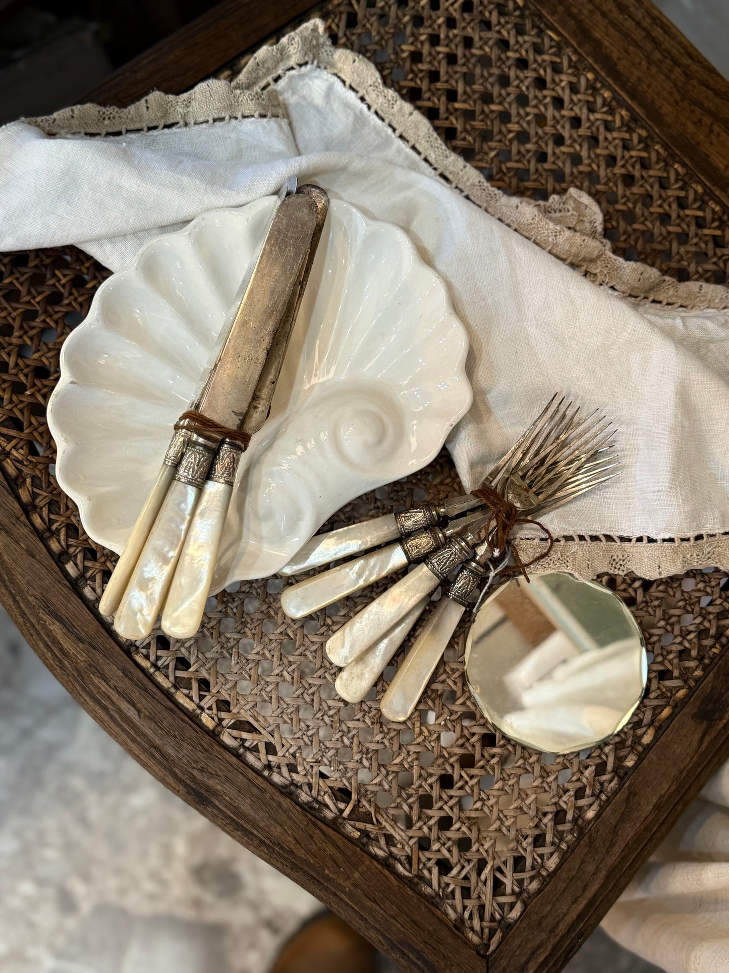 Vintage Mother-of-Pearl Cutlery Set