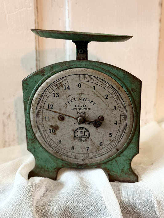 Old Green Kitchen Scales - 'Persinware'