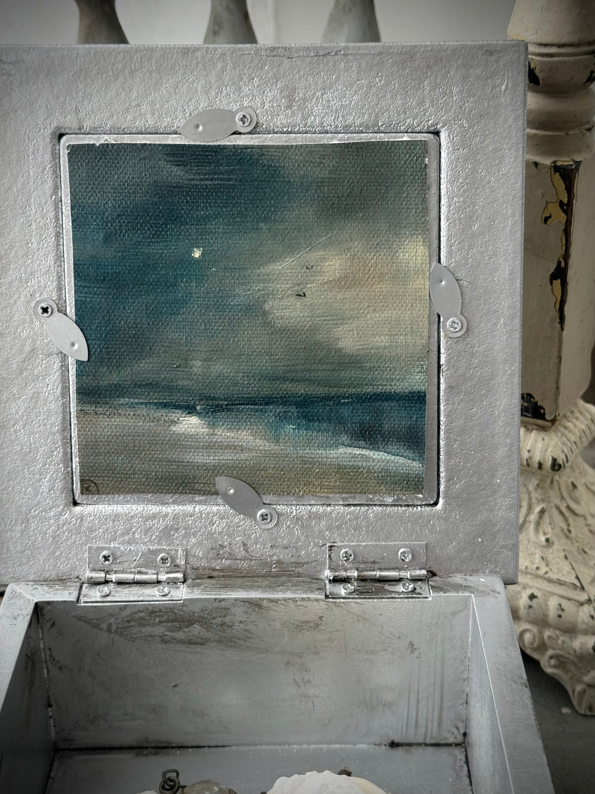 "The Sea and the Moon” series - #6 mini box seascape by Fonda Shae