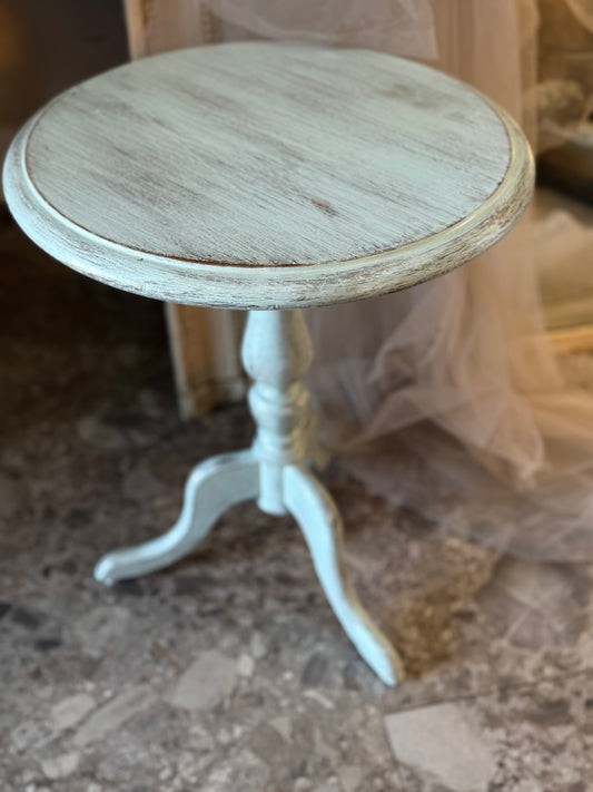 Small Powder Blue Pedestal Table