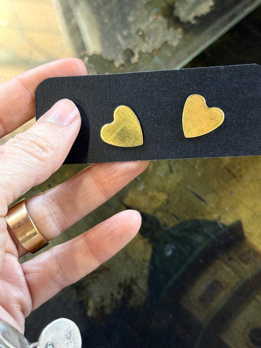 Art Jewellery - Brass Hearts