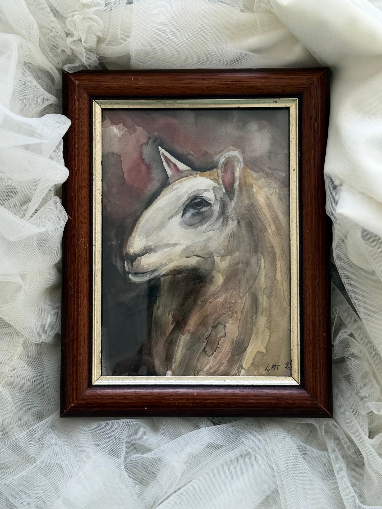 Water Colour Old Ram - Linda Titow
