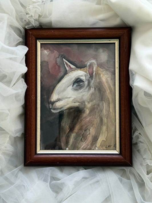 Water Colour Old Ram - Linda Titow