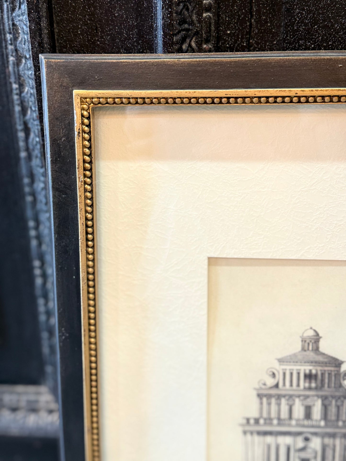 Antique Style Black Framed Print - medium