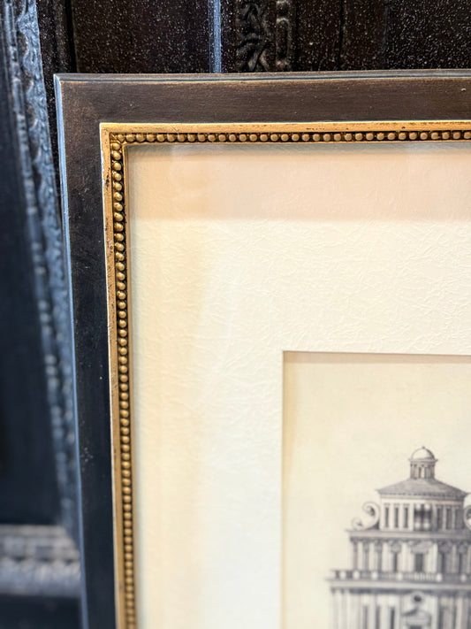 Antique Style Black Framed Print - medium