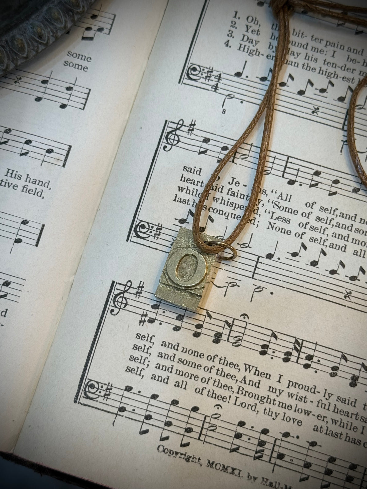 Art Jewellery - Brass Letter-type Pendant - o
