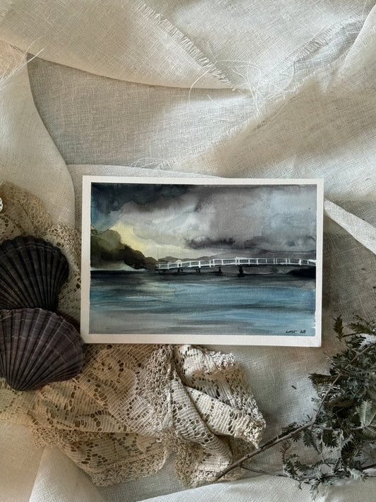 Water Colour; Crescent Head High Tide - unframed - Linda Titow