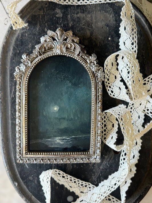 "The Sea and the Moon” series II - #2 mini arch seascape by Fonda Shae