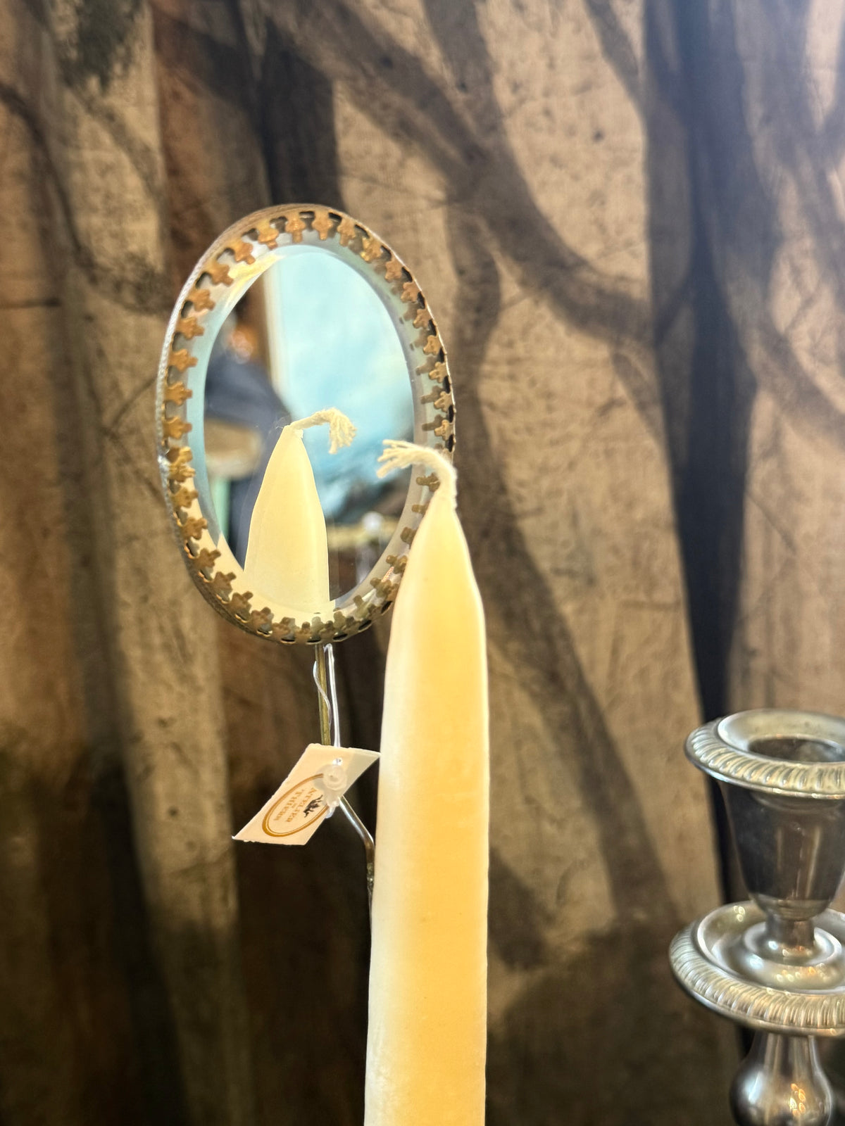 Oval Mirrored Glass Pin