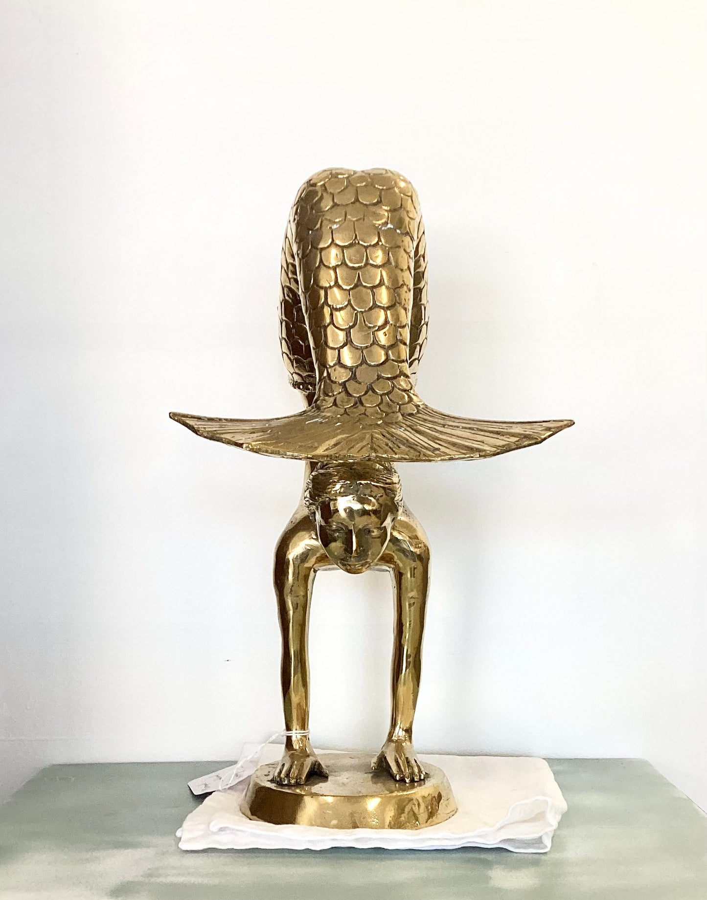 Handstand Mermaid - vintage gold