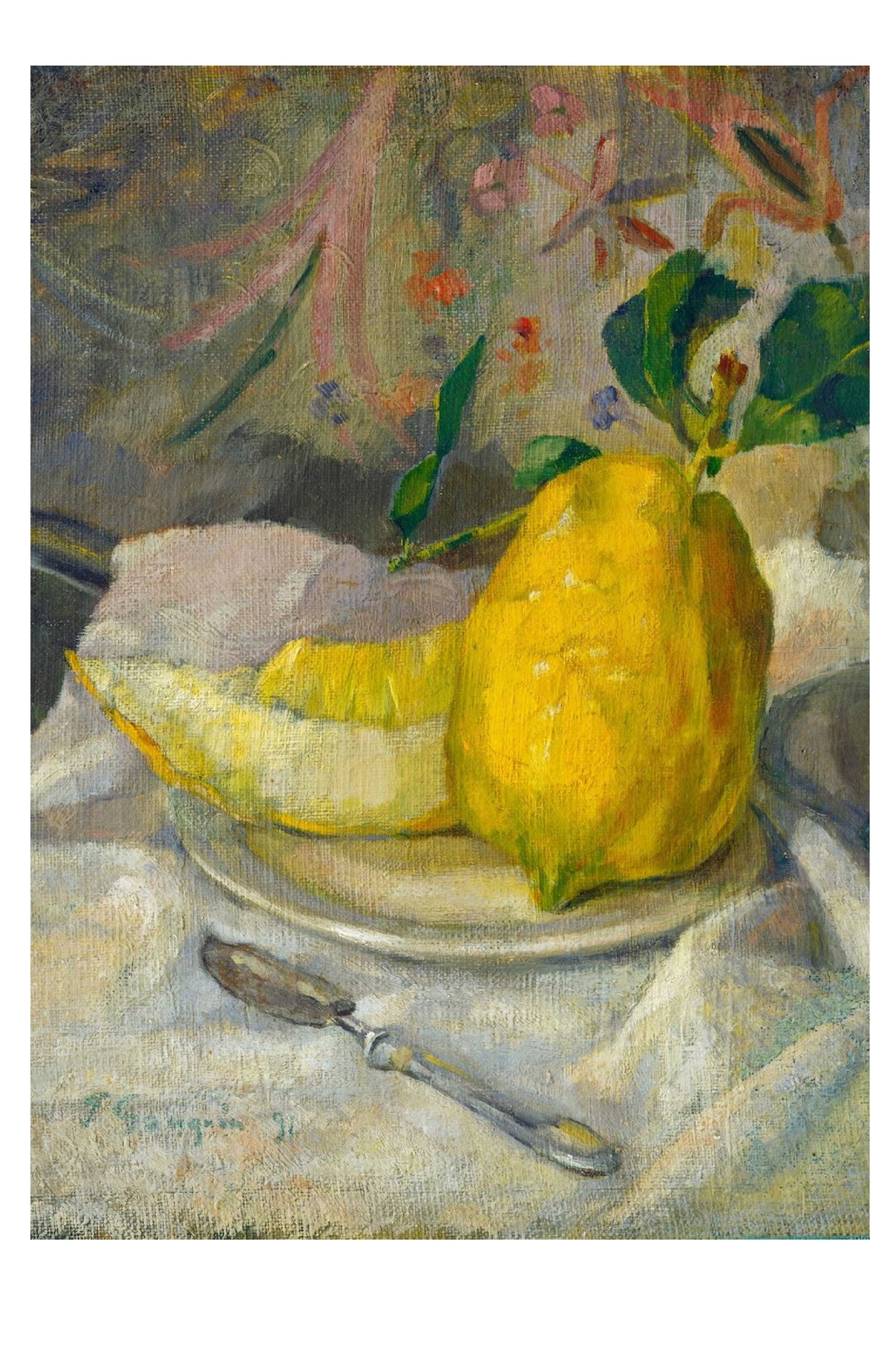 Vintage Art Print - Melon and  Lemon 8.1