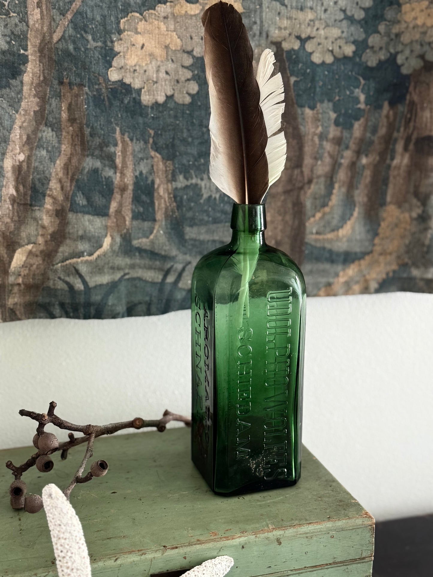 Old Green Schnapps Bottle