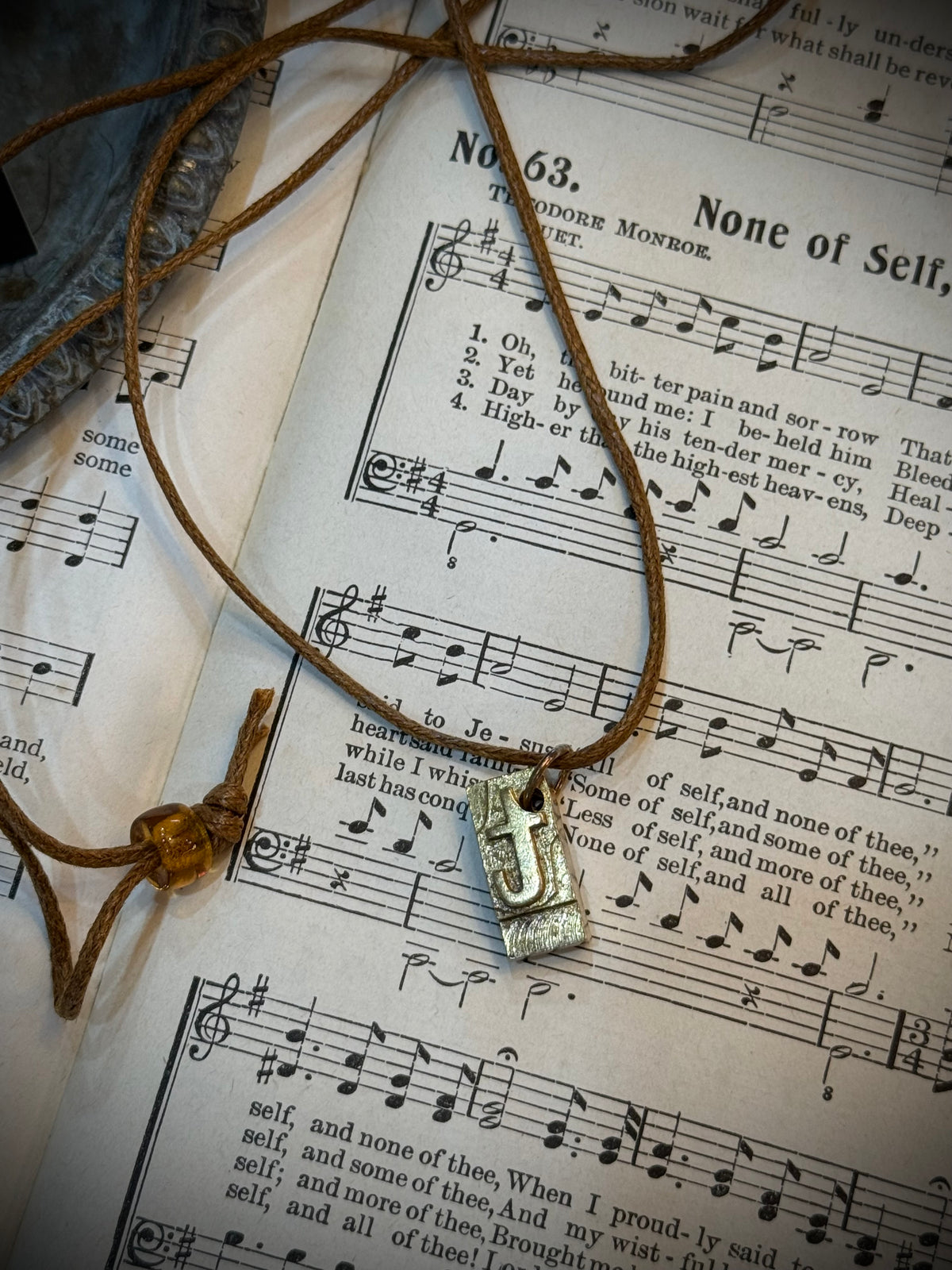 Art Jewellery - Brass Letter-type Pendant - t