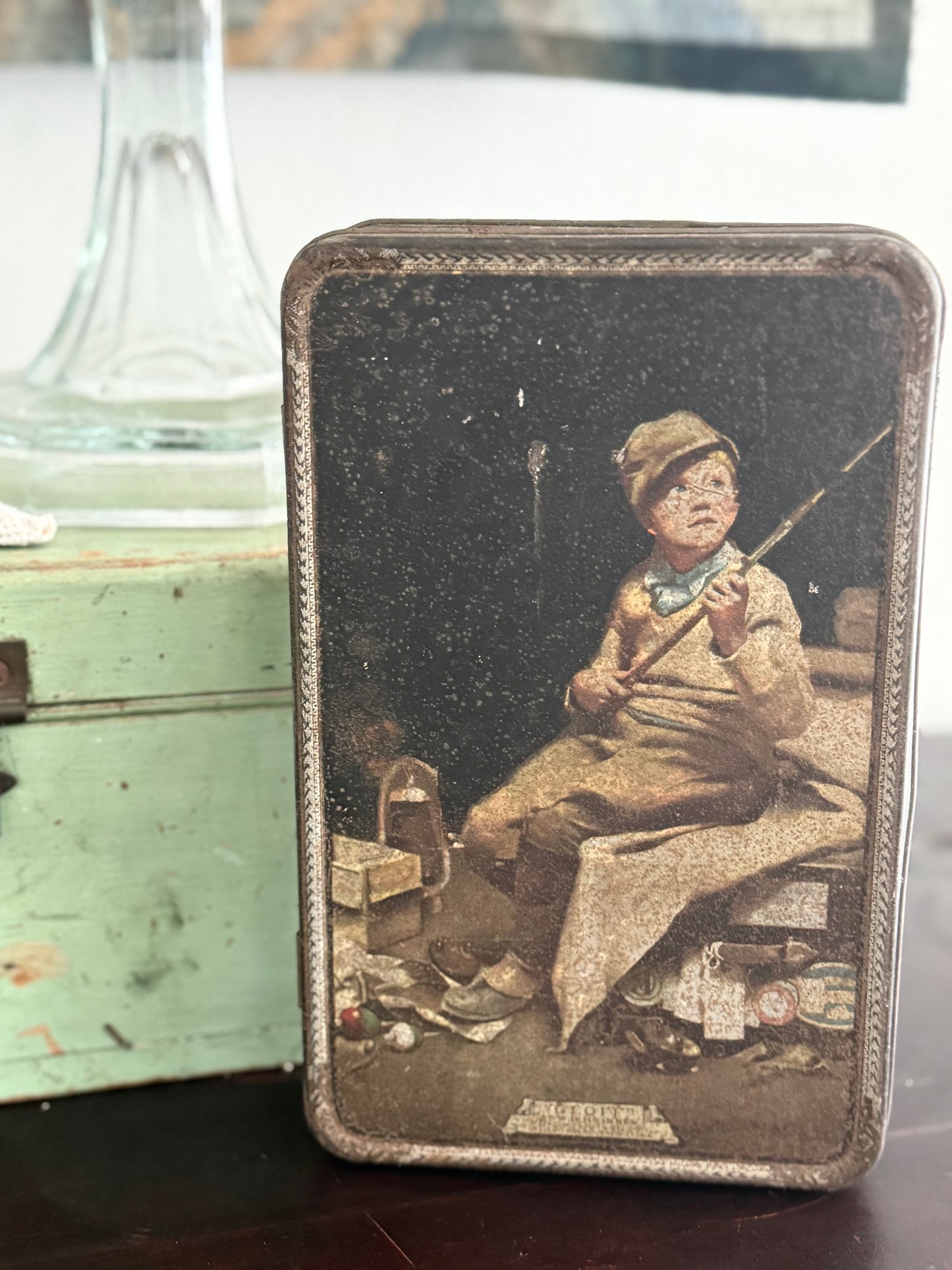 Little Boy Fishing Tin
