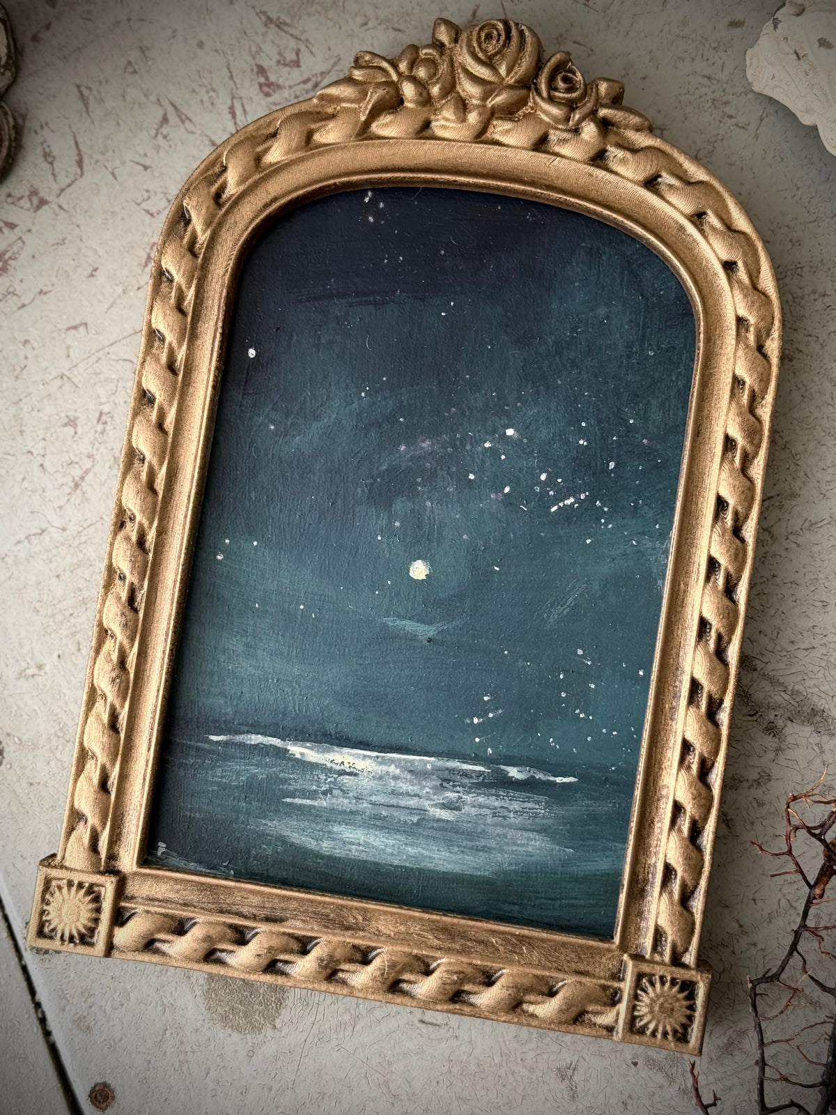 "The Sea and the Moon” series - #4 mini arch seascape by Fonda Shae