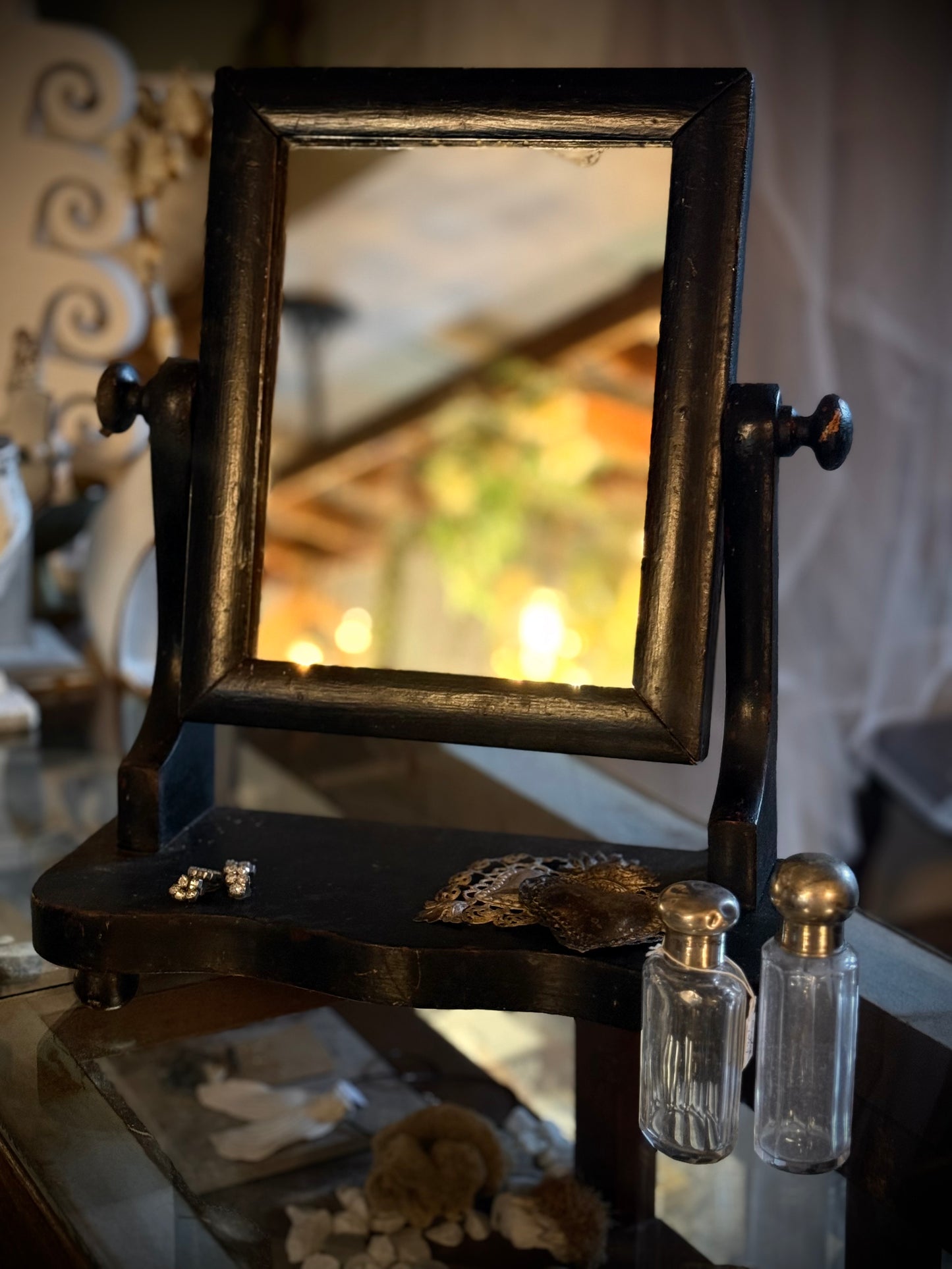 Antique Mirror on Stand