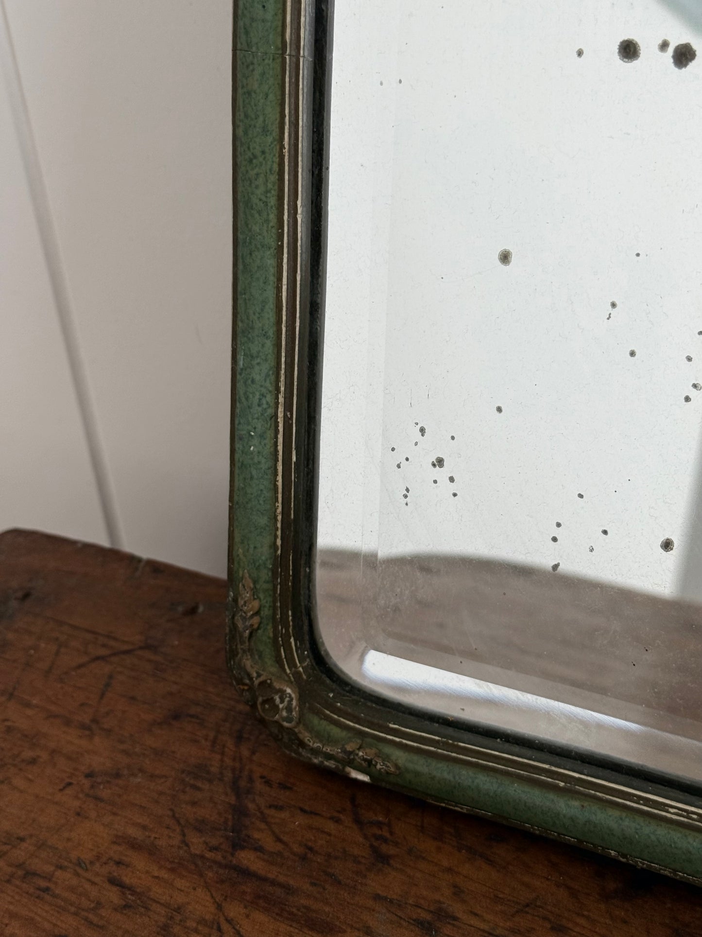 Vintage Barbola Mirror- green