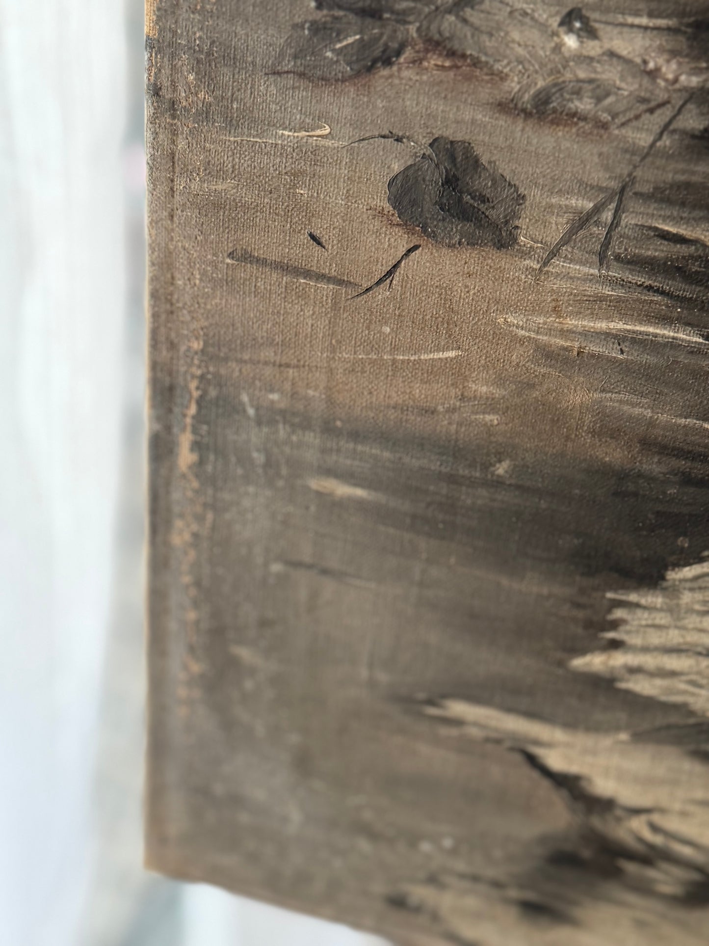 Antique Swan Painting