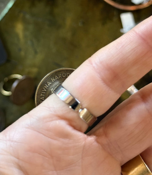 Art Jewellery - Salvaged Coin Ring 2