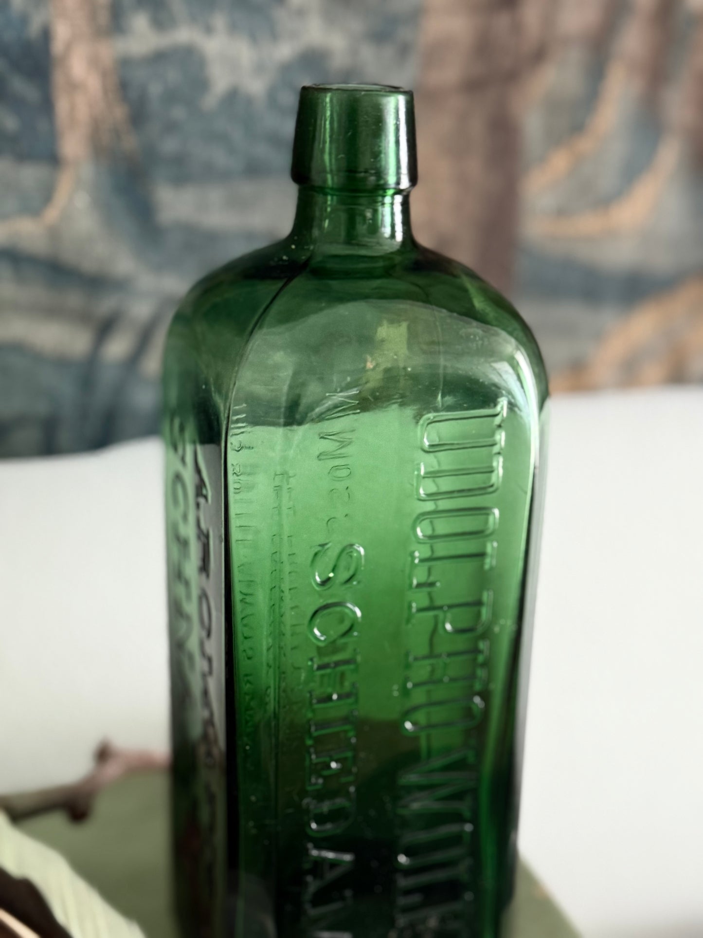 Old Green Schnapps Bottle