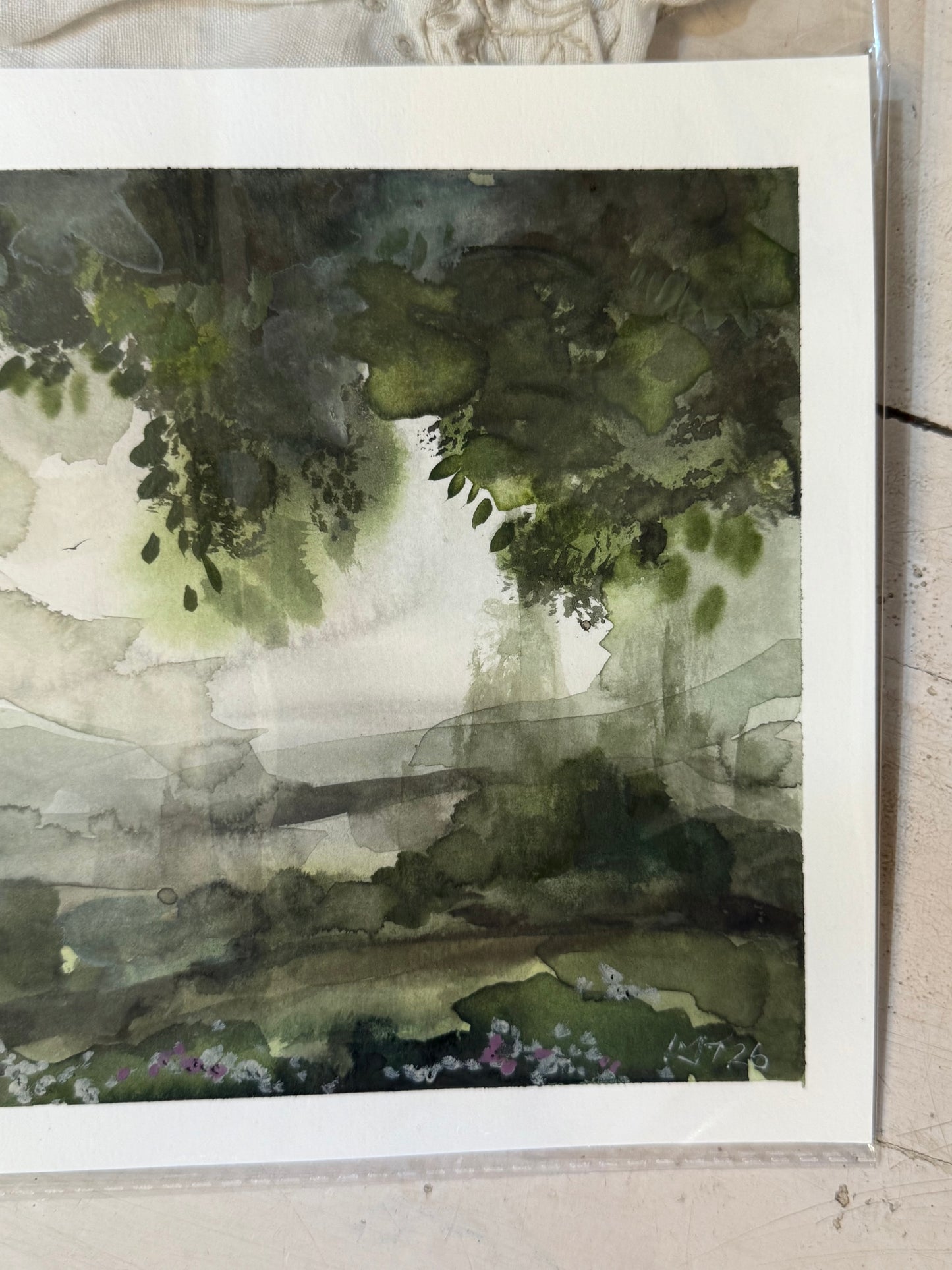 Water Colour; Verdant Canopy - unframed - Linda Titow
