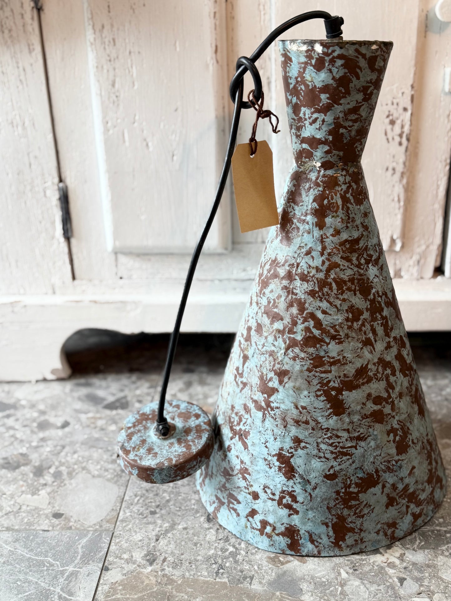 'Blue Patina' Metal Pendant Light