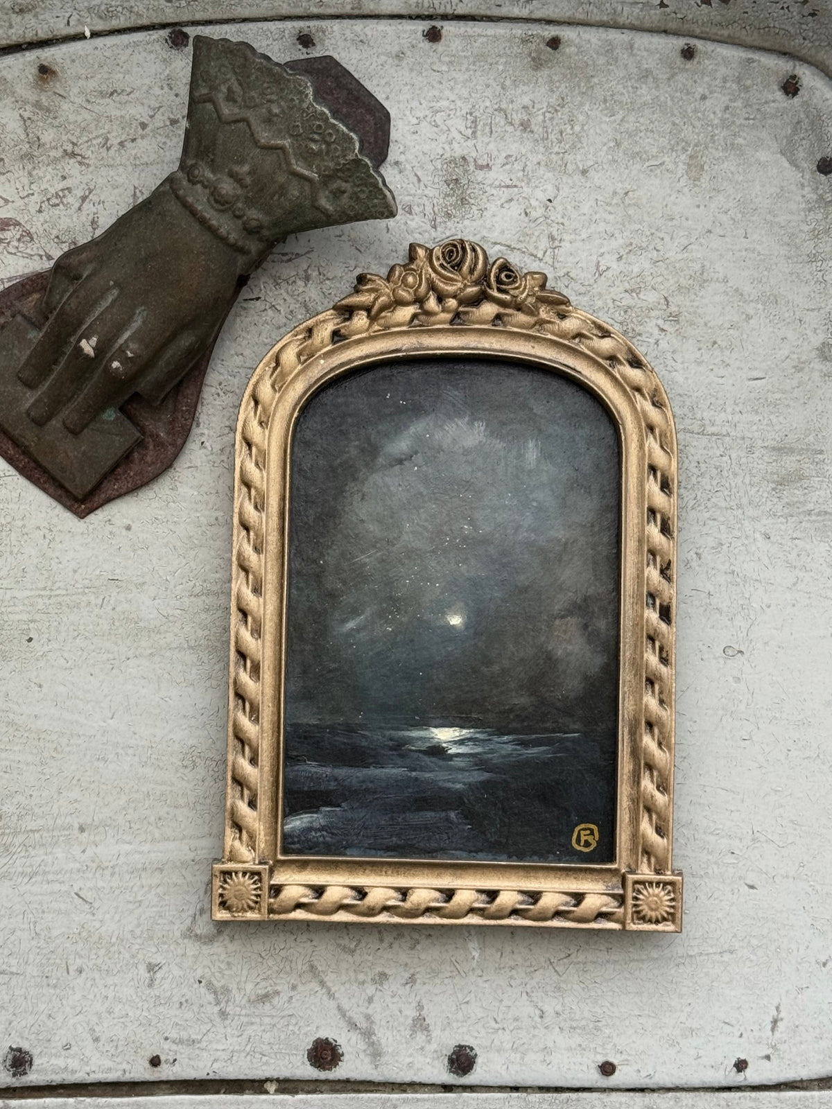 "The Sea and the Moon” series - #3 mini seascape by Fonda Shae