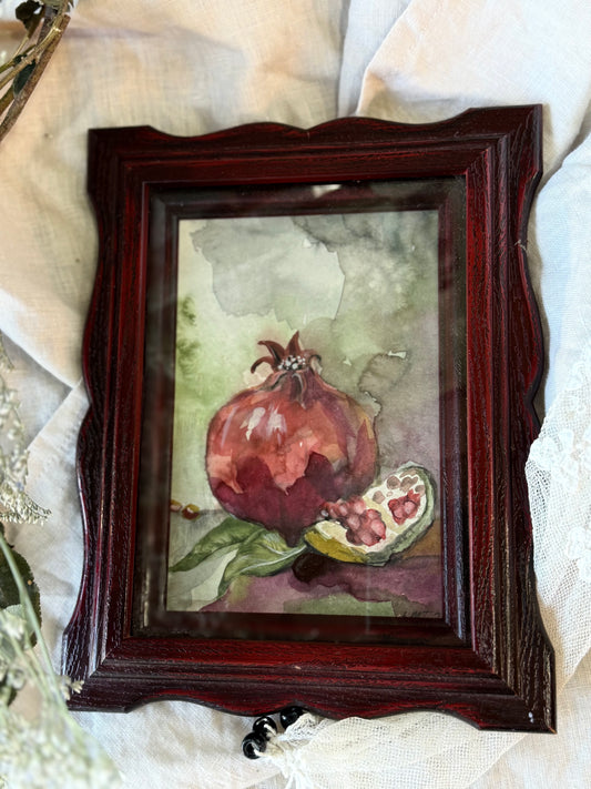Water Colour Pomegranate - Linda Titow