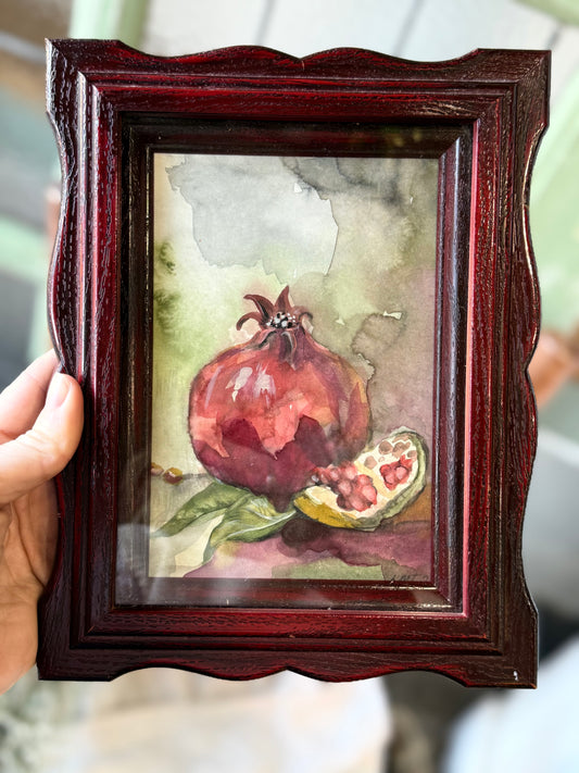 Water Colour Pomegranate - Linda Titow