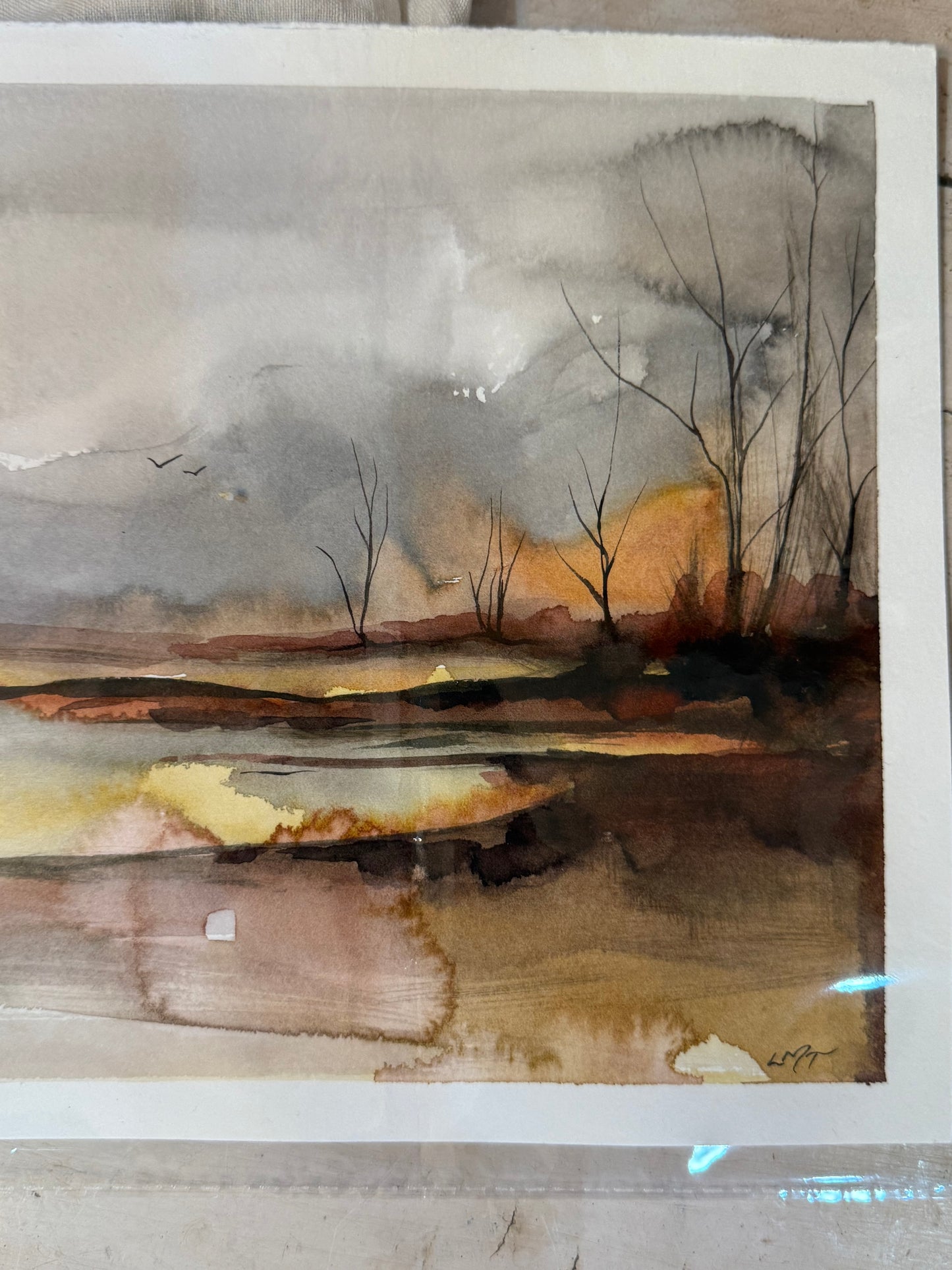 Water Colour; Twilight Still - unframed - Linda Titow