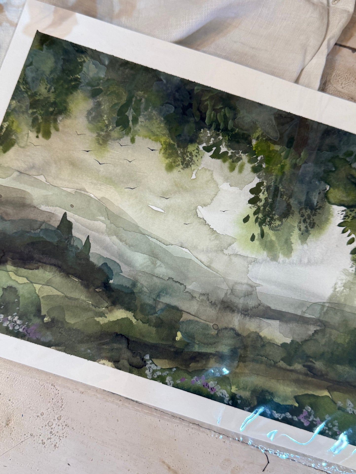 Water Colour; Verdant Canopy - unframed - Linda Titow