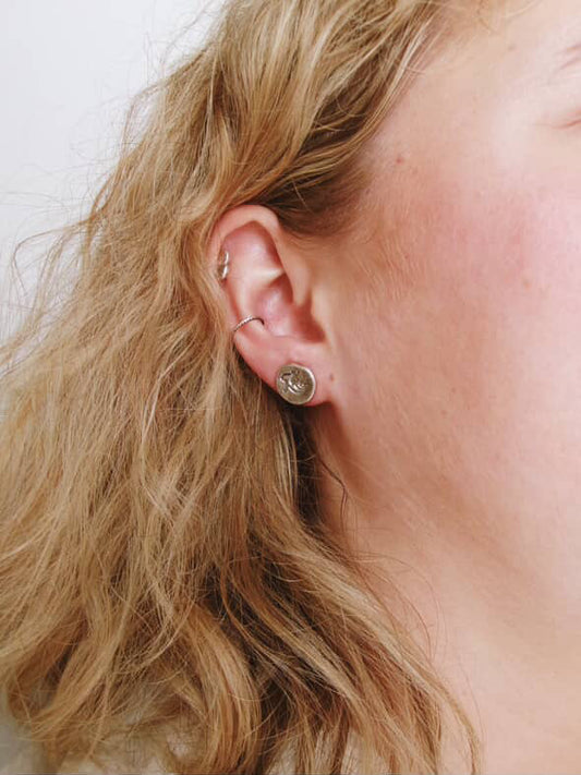 Mermaid Silver Stud Earrings - GPH & SS Ocean Collection