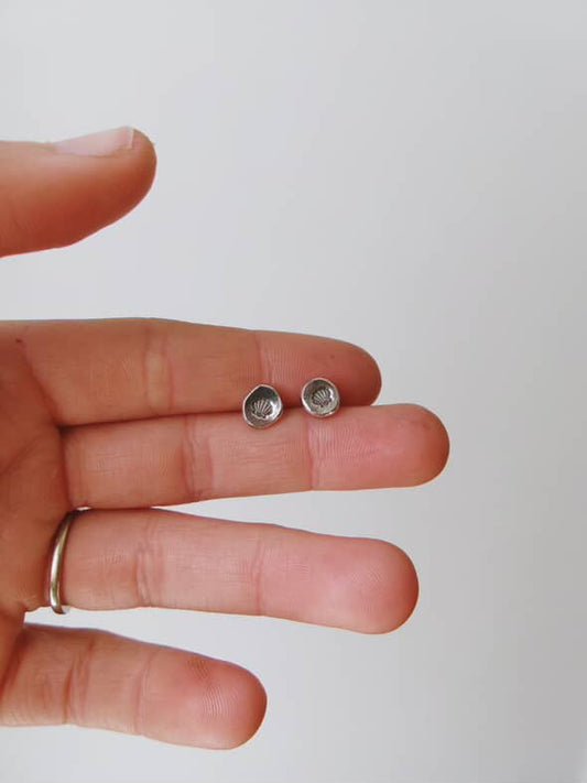 Shell Silver Stud Earrings - GPH & SS Ocean Collection