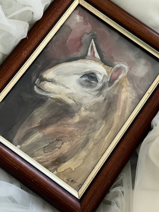 Water Colour Old Ram - Linda Titow