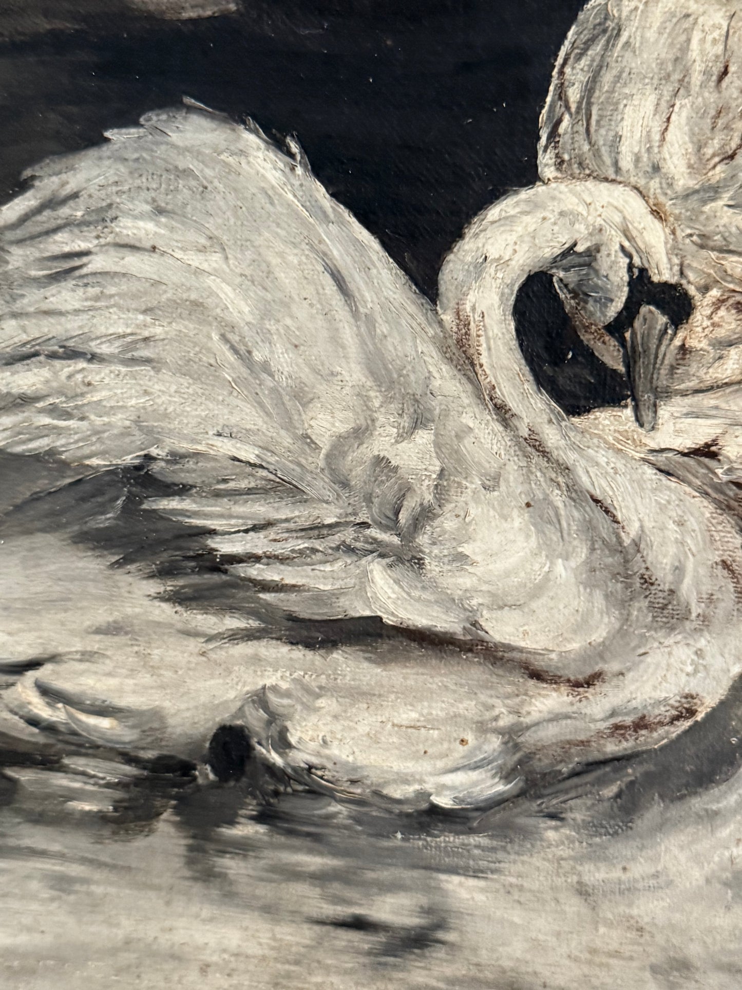 Antique Swan Painting