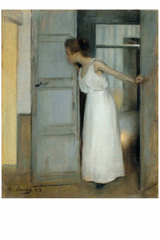 Vintage Art Print - At the Door 31.4