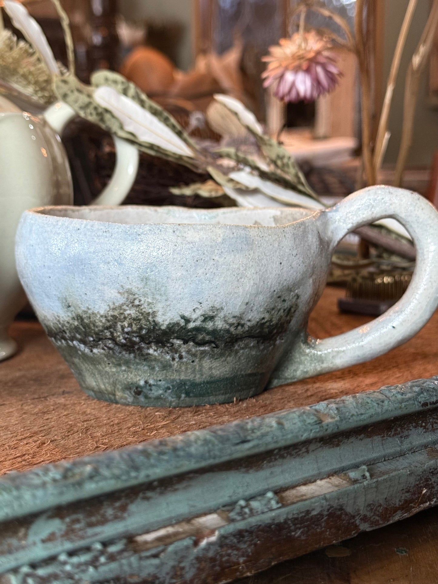 Linda Titow Art Teacup - Landscape Flowers