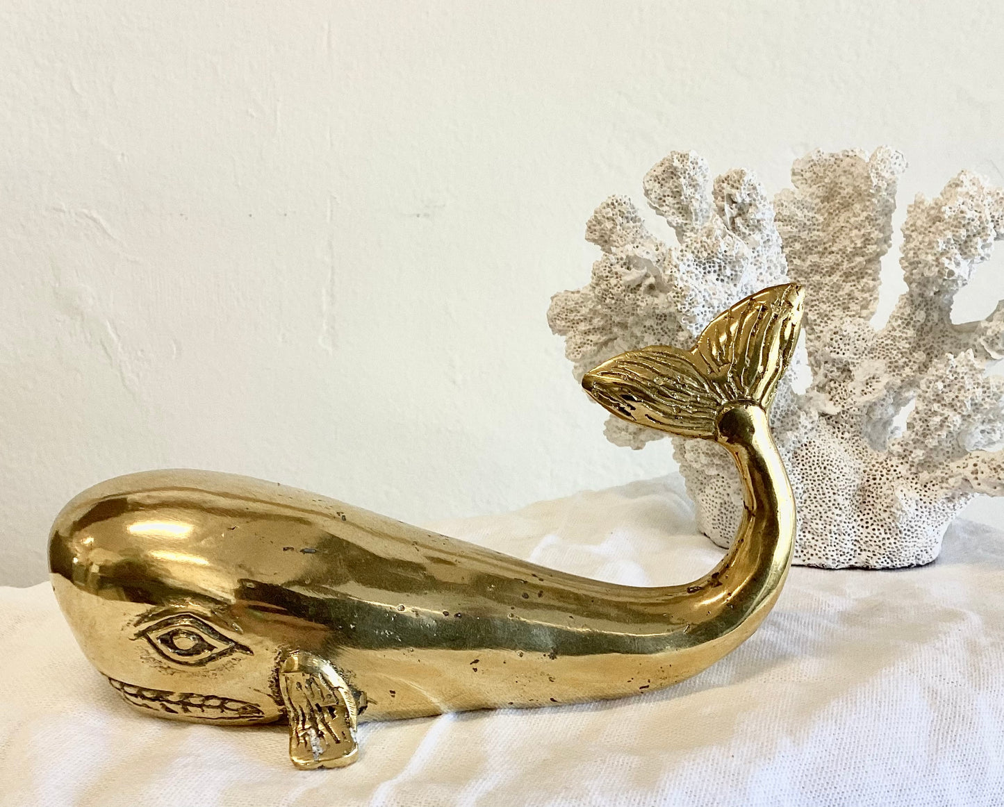 Whale - vintage gold
