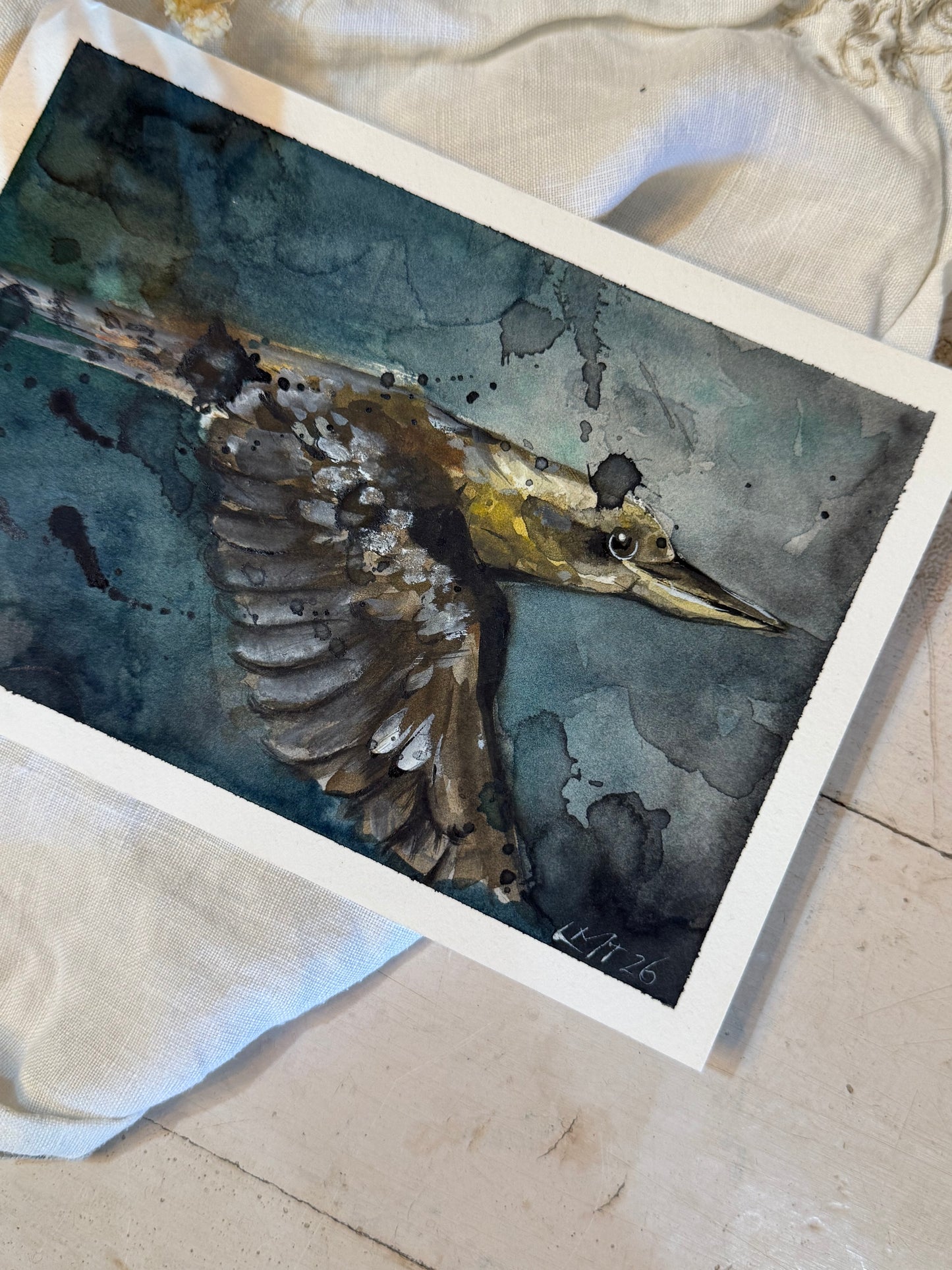 Water Colour; Indigo Echoes - unframed - Linda Titow