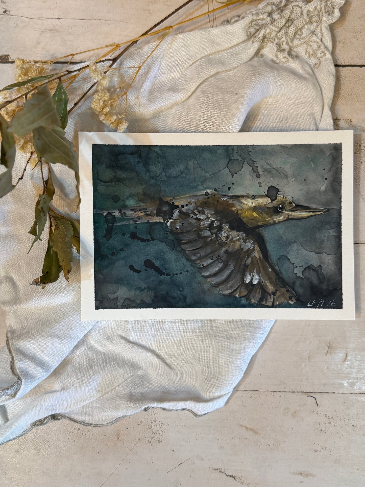 Water Colour; Indigo Echoes - unframed - Linda Titow