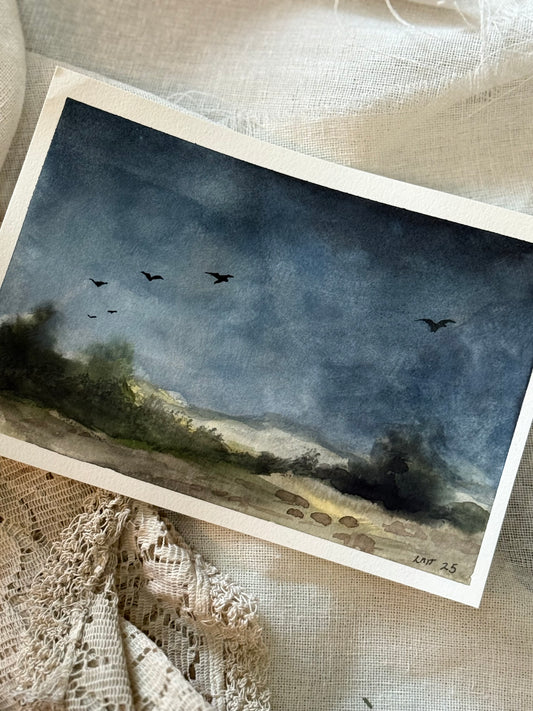 Water Colour; Big Sky - unframed - Linda Titow